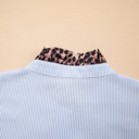  Wild Blue Leopard Stripe Shirt
