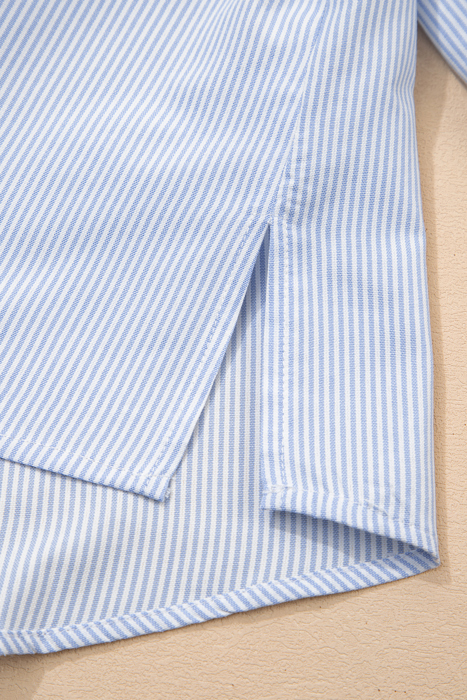 Wild Blue Leopard Stripe Shirt