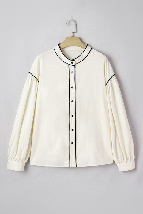 Sandstone Trim Puff Shirt