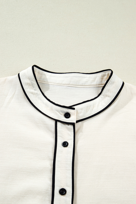 Sandstone Trim Puff Shirt
