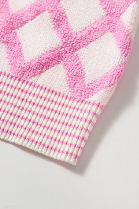 Cotton Candy Lattice Cardigan