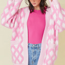  Cotton Candy Lattice Cardigan