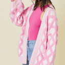  Cotton Candy Lattice Cardigan