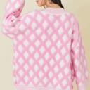  Cotton Candy Lattice Cardigan