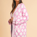  Cotton Candy Lattice Cardigan