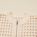  Soft Breeze Crochet Zip Cardigan