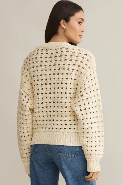 Soft Breeze Crochet Zip Cardigan