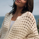  Soft Breeze Crochet Zip Cardigan