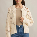  Soft Breeze Crochet Zip Cardigan
