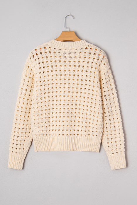 Soft Breeze Crochet Zip Cardigan