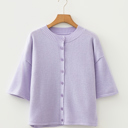  Lilac Cloud Button Cardigan