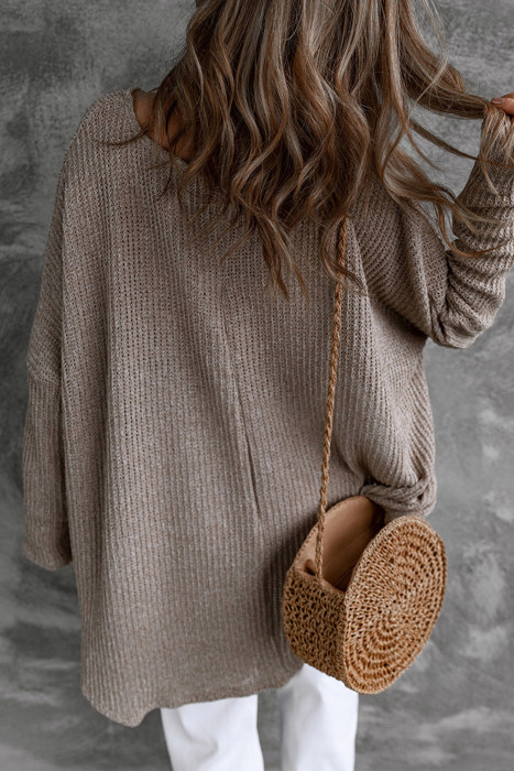 Cozy Drift Asymmetrical Knit Top