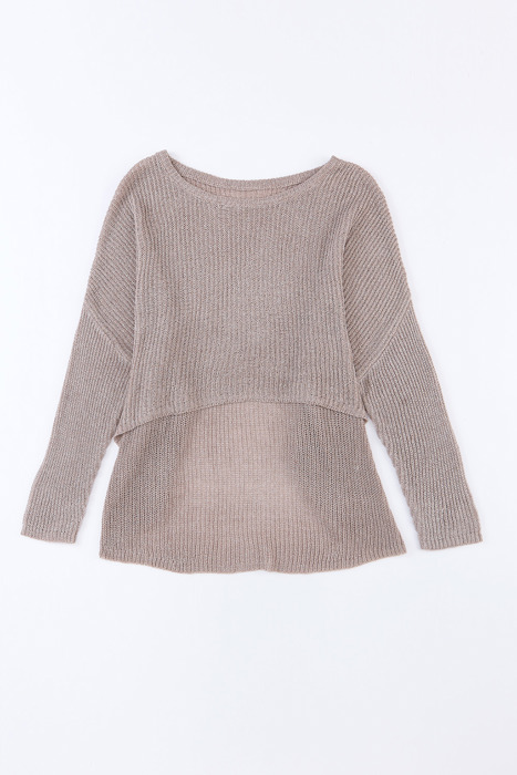 Cozy Drift Asymmetrical Knit Top