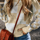  Cozy Checkerboard Bliss Sweater