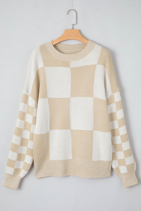 Cozy Checkerboard Bliss Sweater