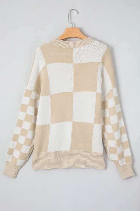 Cozy Checkerboard Bliss Sweater