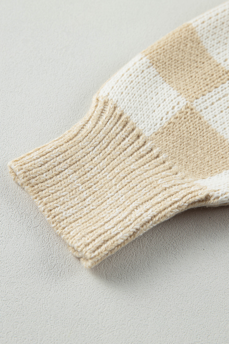 Cozy Checkerboard Bliss Sweater