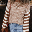  Caramel Horizon Striped Sweater