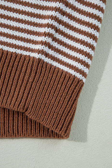 Caramel Horizon Striped Sweater