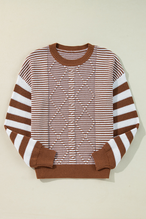 Caramel Horizon Striped Sweater