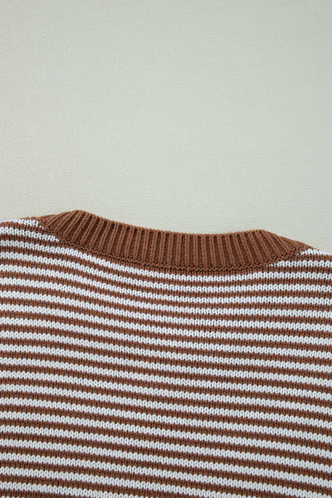 Caramel Horizon Striped Sweater
