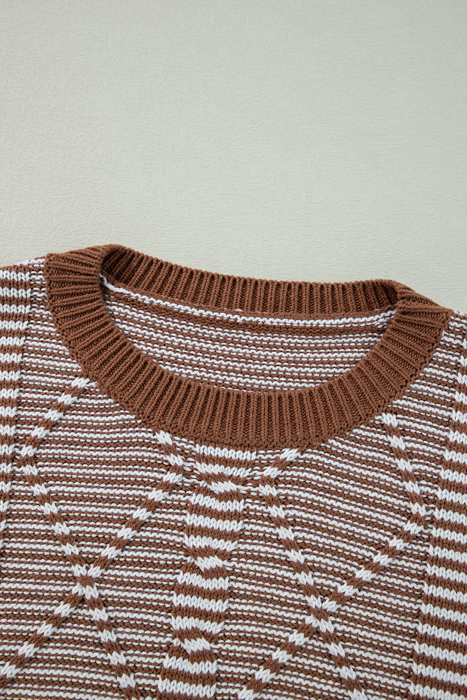 Caramel Horizon Striped Sweater