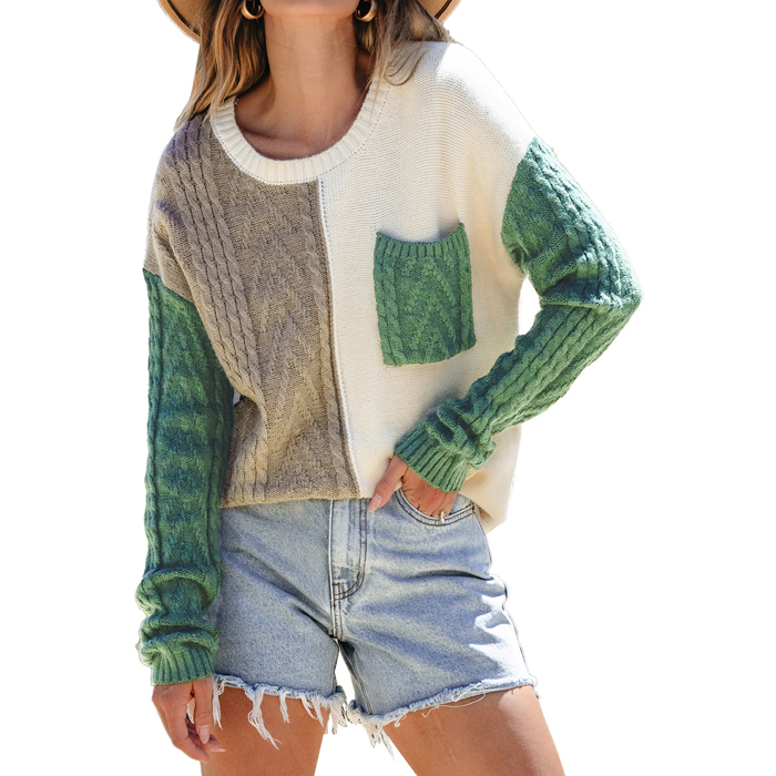 Sage Trail Colorblock Sweater
