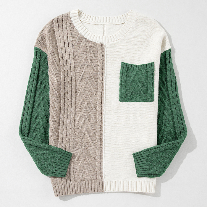 Sage Trail Colorblock Sweater