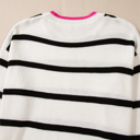  Pop Stripe Contrast Sweater