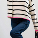  Pop Stripe Contrast Sweater