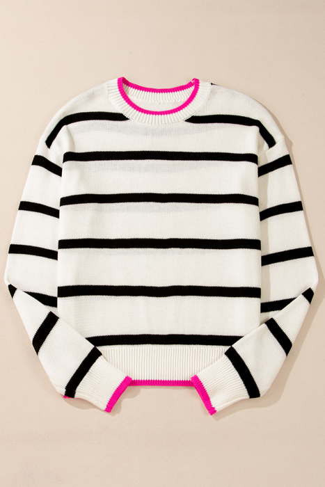 Pop Stripe Contrast Sweater