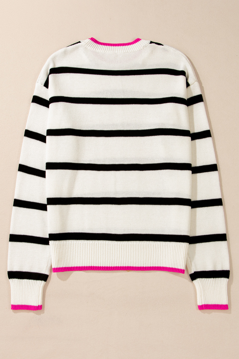 Pop Stripe Contrast Sweater