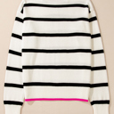  Pop Stripe Contrast Sweater