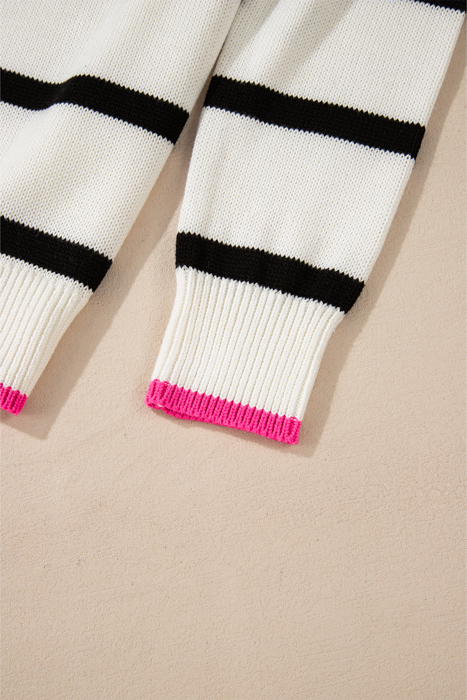 Pop Stripe Contrast Sweater