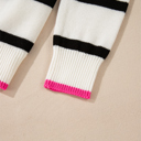  Pop Stripe Contrast Sweater