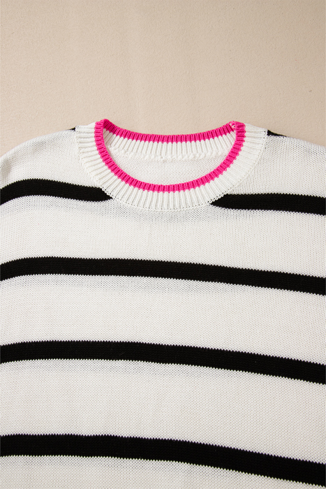 Pop Stripe Contrast Sweater