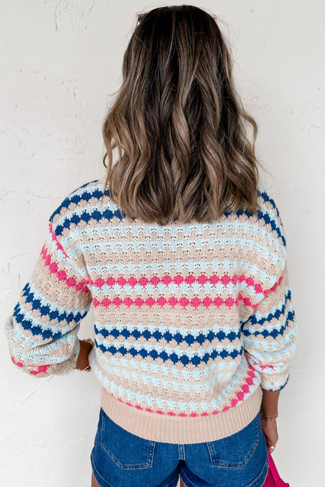 Sunset Coast Striped Knit Sweater