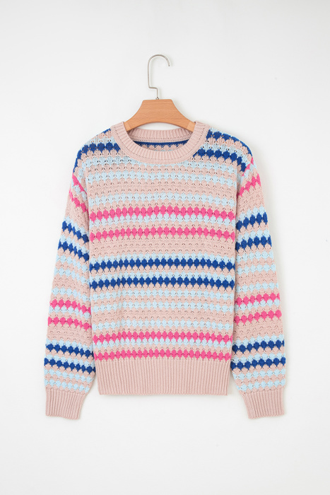 Sunset Coast Striped Knit Sweater