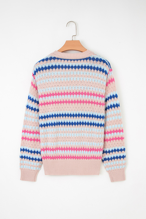 Sunset Coast Striped Knit Sweater
