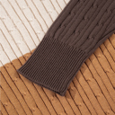  Autumn Horizon Cable Knit Sweater