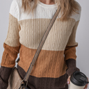  Autumn Horizon Cable Knit Sweater