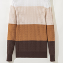  Autumn Horizon Cable Knit Sweater