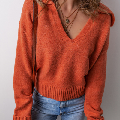 Rustic Charm V-Neck Sweater