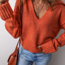 Rustic Charm V-Neck Sweater