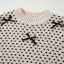  Sweet Bow Symphony Knit Sweater