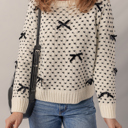  Sweet Bow Symphony Knit Sweater
