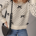 Sweet Bow Symphony Knit Sweater