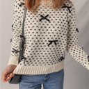  Sweet Bow Symphony Knit Sweater
