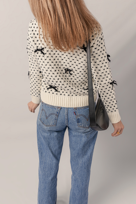 Sweet Bow Symphony Knit Sweater