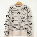 Sweet Bow Symphony Knit Sweater